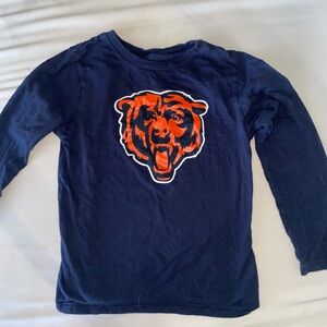 Kids Navy Blue Bear Graphic Long Sleeve Shirt